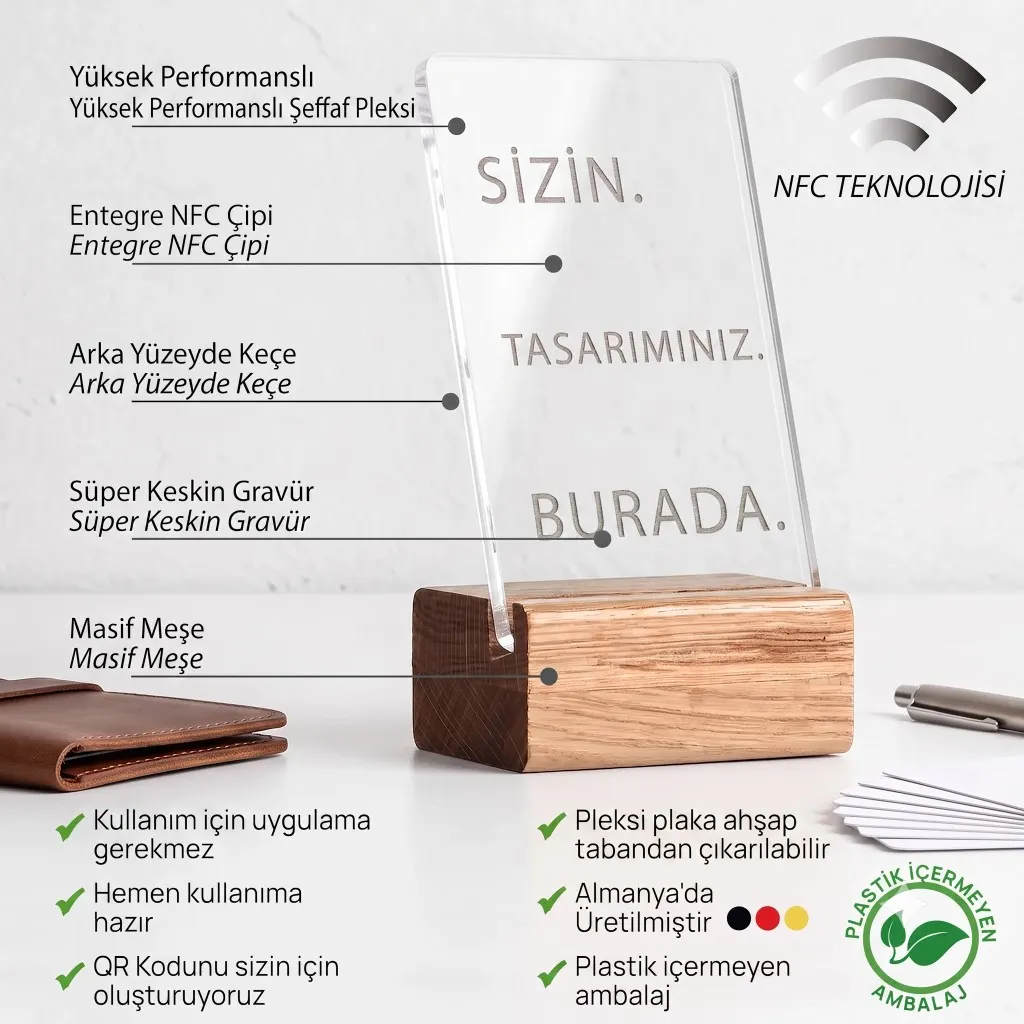 NFC masaüstü stand ürün özellikleri