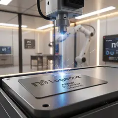 Lazer gravür ile işlenen n-pass metal NFC kartvizit üretim görseli